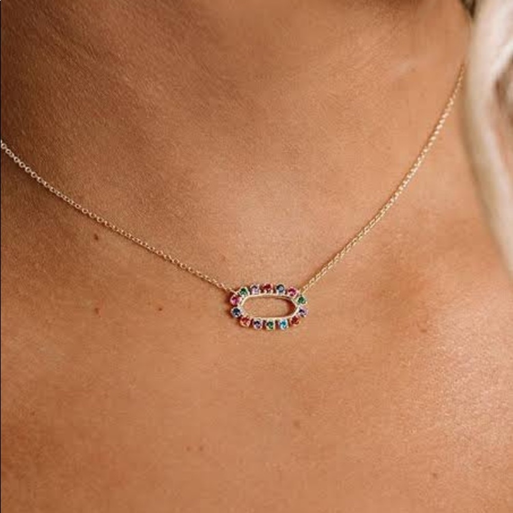 KENDRA SCOTT Gold Elisa Multi-Crystal Necklace - Picture 5 of 7